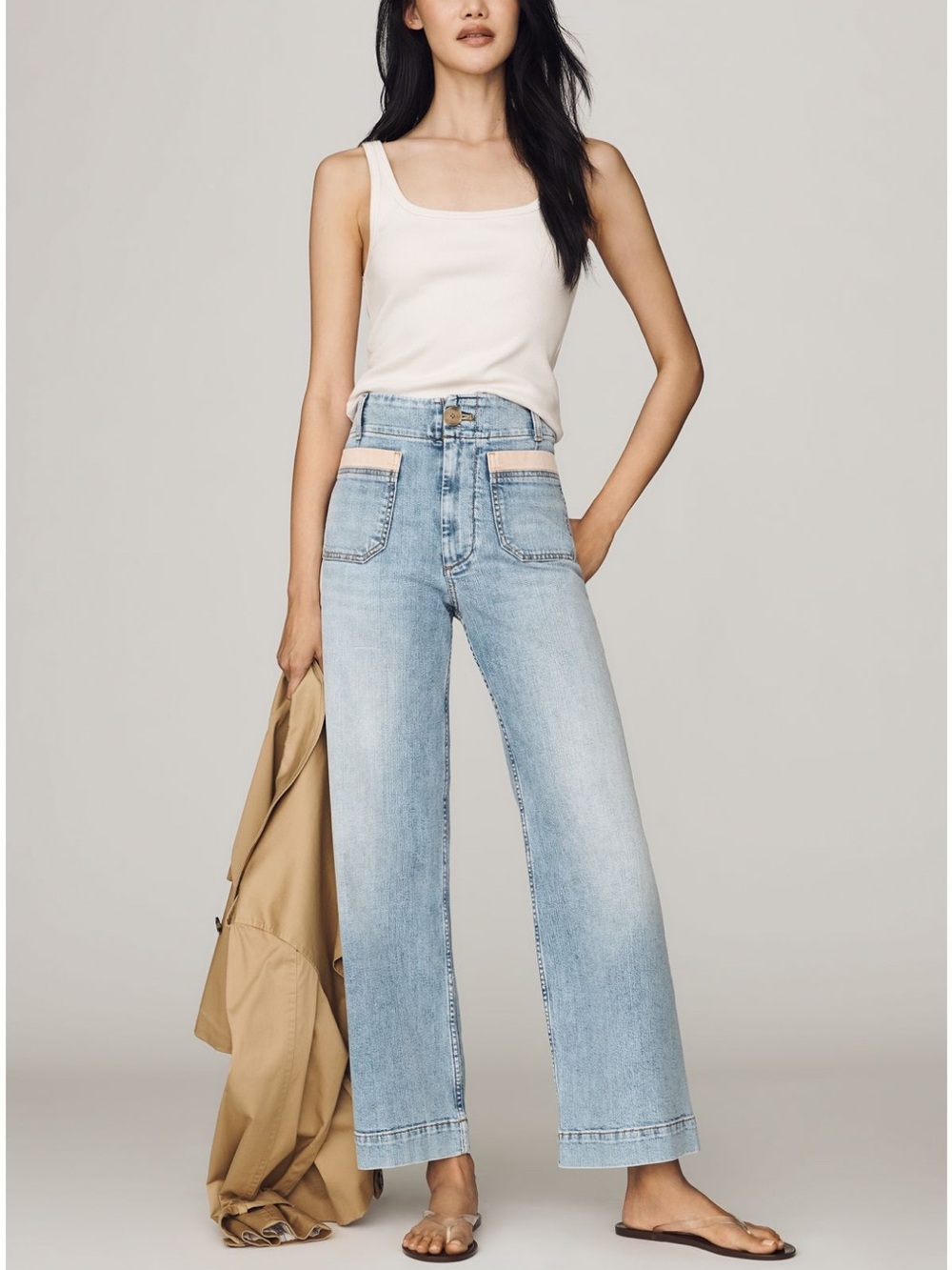 Maeve Colette High Rise Wide Leg Full Length Jeans, NWT, Size 30